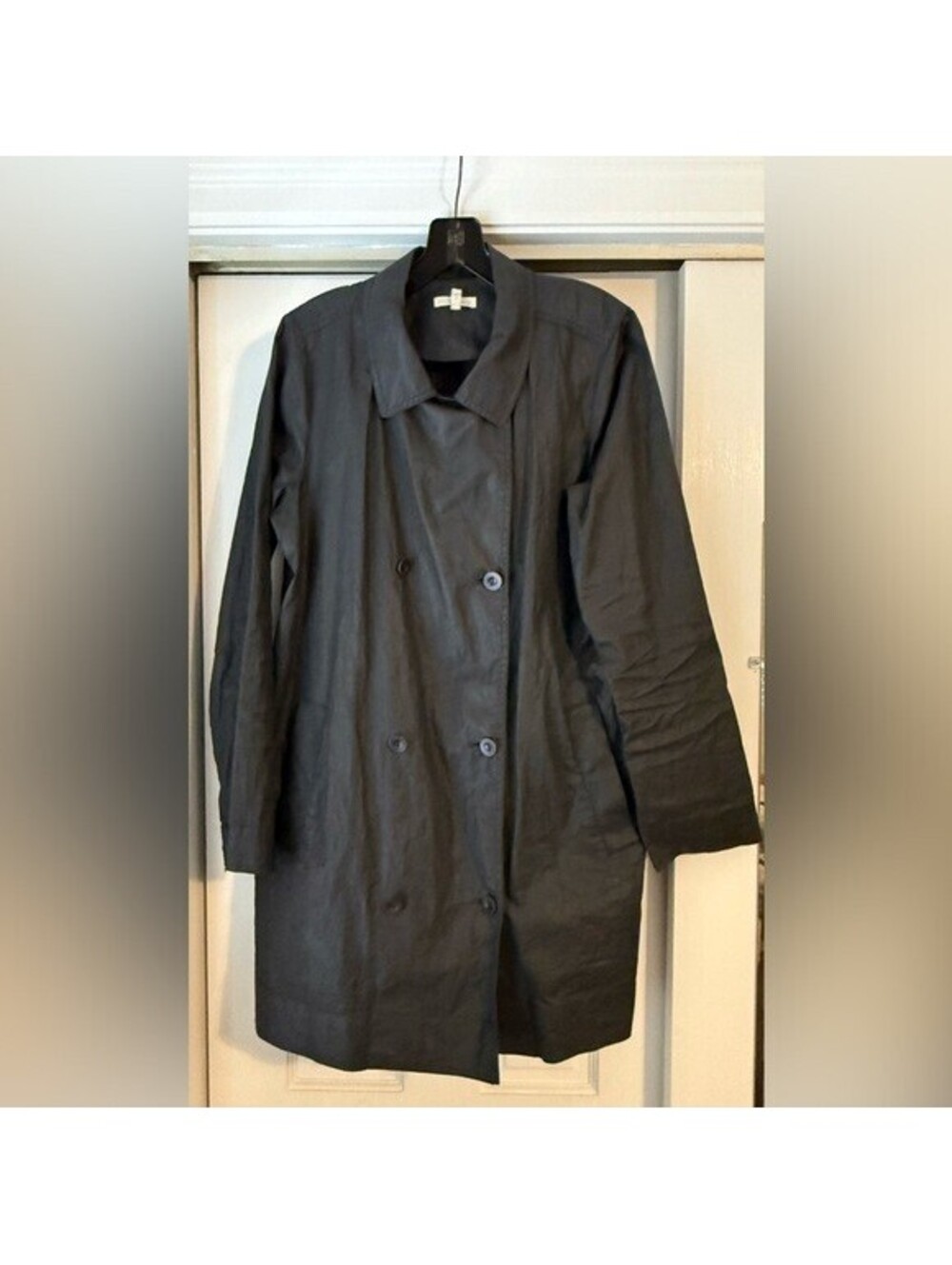 EILEEN FISHER 100% LINEN UNLINED JACKET SIZE S EUC
